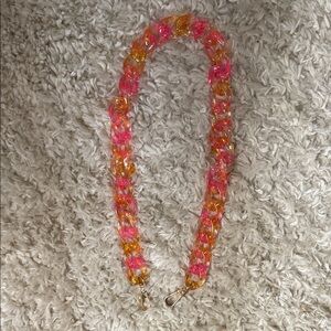 Pink and Orange Chain Purse Strap